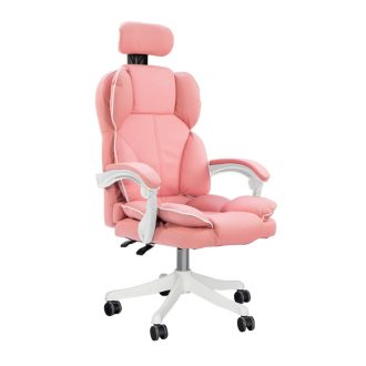 Krzesło obrotowe szefowskie LUX, w kilku kolorach-różowe