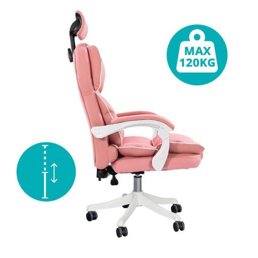 Krzesło obrotowe szefowskie LUX, w kilku kolorach-różowe
