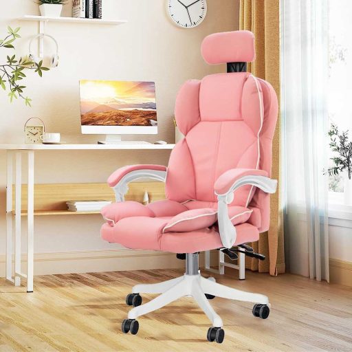 Krzesło obrotowe szefowskie LUX, w kilku kolorach-różowe