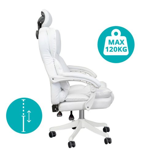 Krzesło obrotowe szefowskie LUX, w kilku kolorach-białe