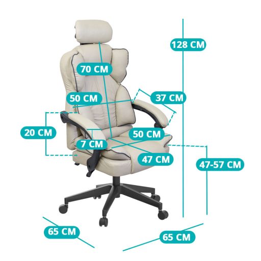 Krzesło obrotowe szefowskie LUX, w kilku kolorach-szare