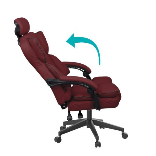 Krzesło obrotowe szefowskie LUX, w kilku kolorach, burgundowe