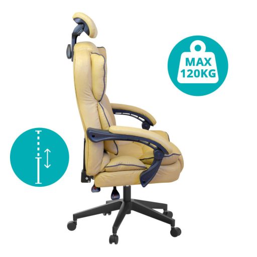 Krzesło obrotowe szefowskie LUX, w kilku kolorach, beżowe