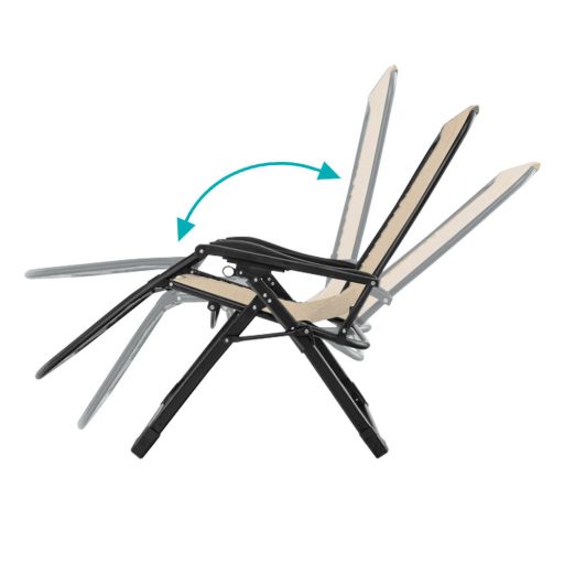 Krzesło tapicerowane zerowej grawitacji-beżowe