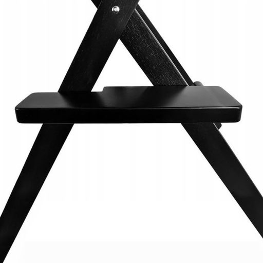 Składane krzesło do makijażu z drewnianą ramą