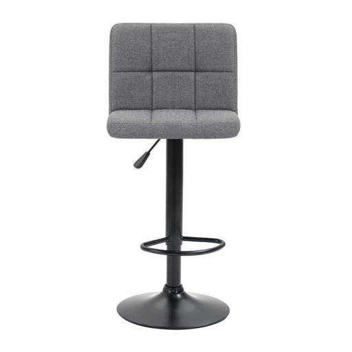 2 krzesła barowe z siedziskiem z tkaniny w kilku kolorach-jasnoszare