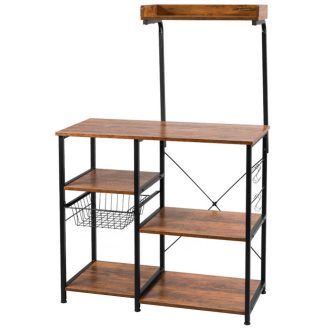 Regał do przechowywania z koszykiem