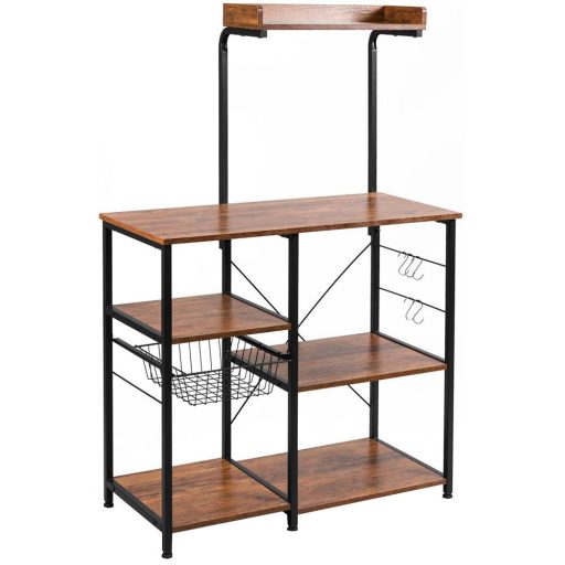 Regał do przechowywania z koszykiem