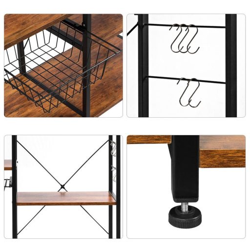 Regał do przechowywania z koszykiem