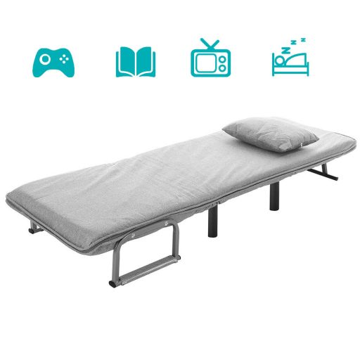 Fotel składany 2 w 1 w kilku kolorach-jasnoszary