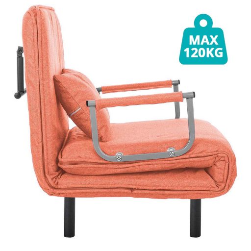 Fotel składany 2 w 1 w kilku kolorach-pomarańczowy