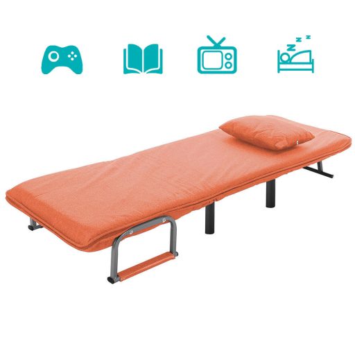 Fotel składany 2 w 1 w kilku kolorach-pomarańczowy