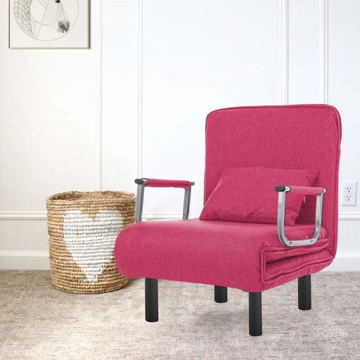 Fotel składany 2 w 1 w kilku kolorach-bordowy