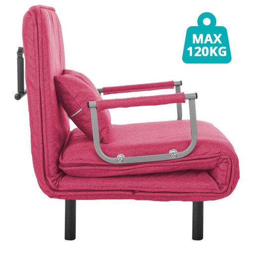 Fotel składany 2 w 1 w kilku kolorach-bordowy