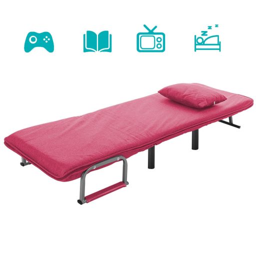 Fotel składany 2 w 1 w kilku kolorach-bordowy