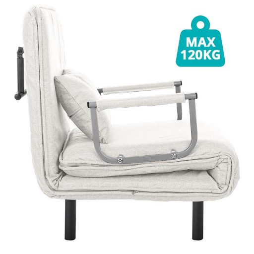 Fotel składany 2 w 1 w kilku kolorach-beżowy