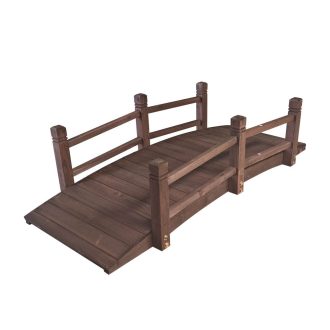 Drewniany mostek ogrodowy