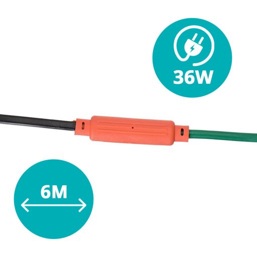 Ogrodowy kabel grzewczy do roślin w kilku rodzajach, 36W, 6m