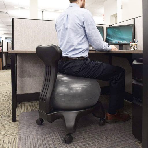 Krzesło fitness z piłką 55 cm