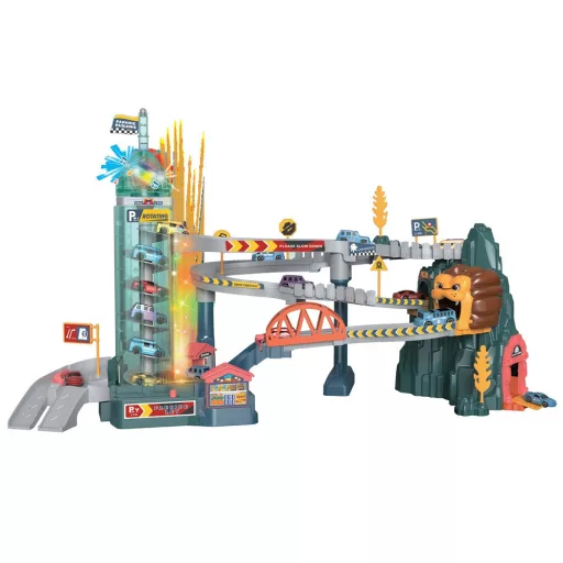 Przygodowy plac zabaw z lwem