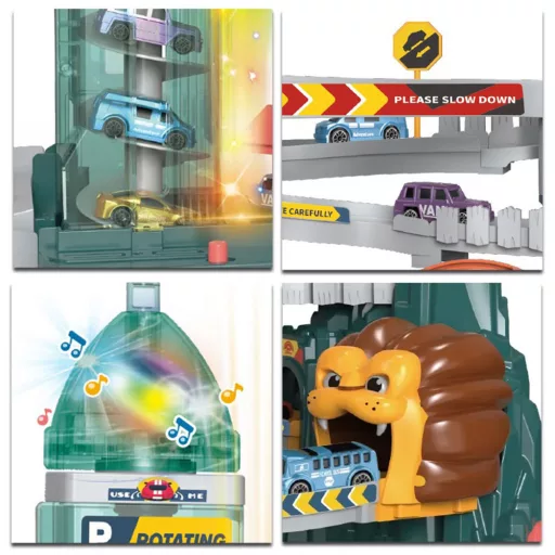 Przygodowy plac zabaw z lwem