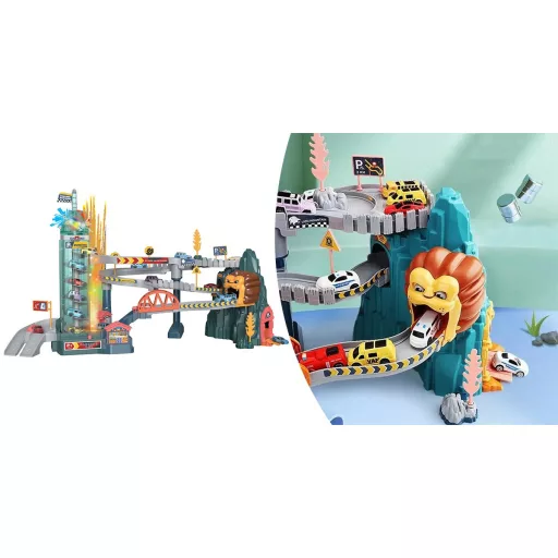 Przygodowy plac zabaw z lwem