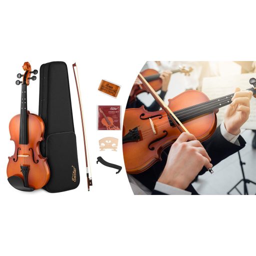 Zestaw akustycznych skrzypiec w etui