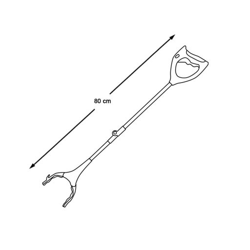 Chwytak na śmieci z magnesem i lampką LED