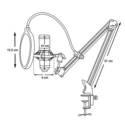 Mikrofon biurkowy studyjny ze złączem USB