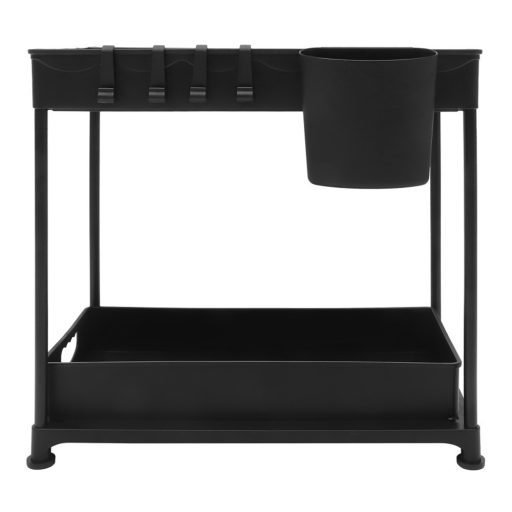 Dwuwarstwowa stojak organizacyjny pod zlew 2 szt. - czarny