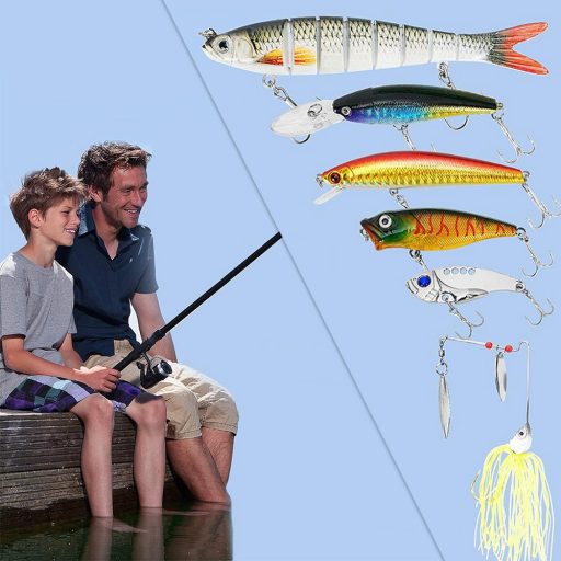 Zestaw przynęt i haczyków na ryby