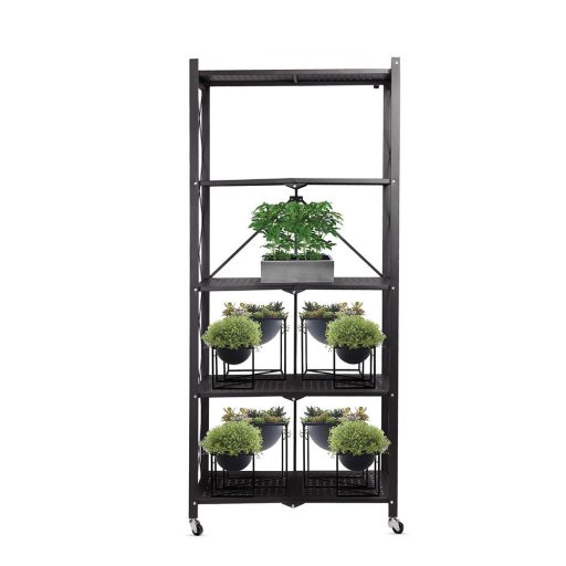 Składany, metalowy regał kuchenny na kółkach