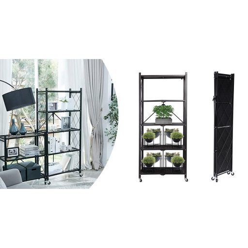 Składany, metalowy regał kuchenny na kółkach