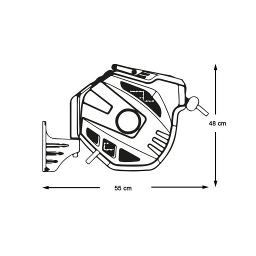 Zraszacz ogrodowy z bębnem na wąż, 30 m