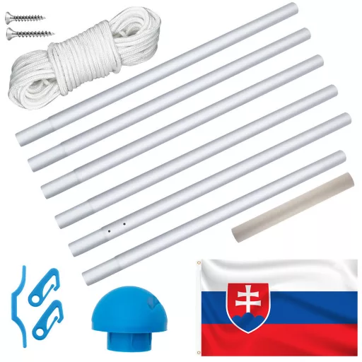 Maszt 90x150cm ze słowacką flagą