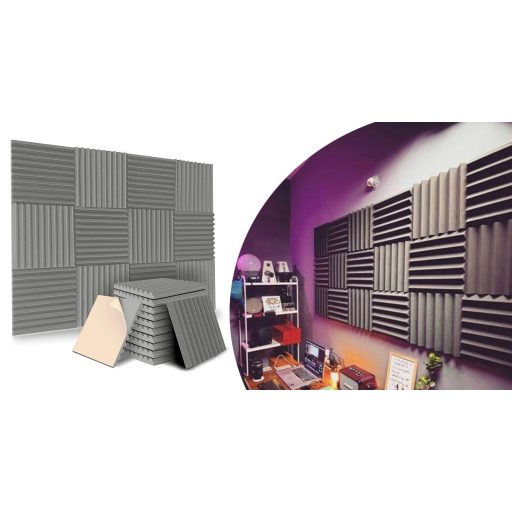 12 samoprzylepnych, dźwiękoszczelnych paneli ściennych wykonanych z pianki