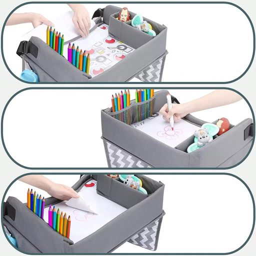 Stolik podróżny dla dzieci do samochodu - szary