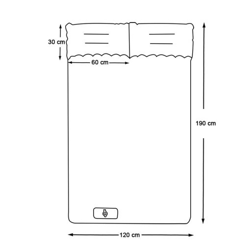 Dwuosobowy materac turystyczny, zielony