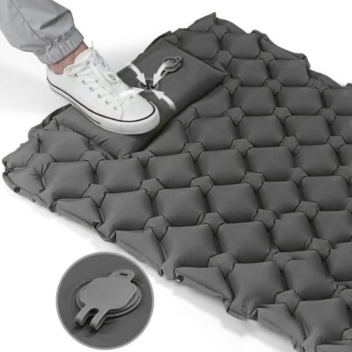 Jednoosobowy materac turystyczny, szary