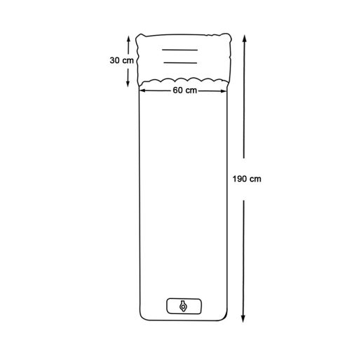 Jednoosobowy materac turystyczny, szary