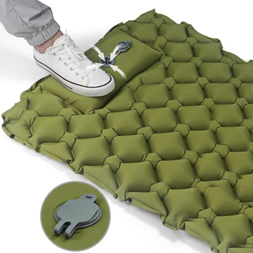 Jednoosobowy materac turystyczny, zielony