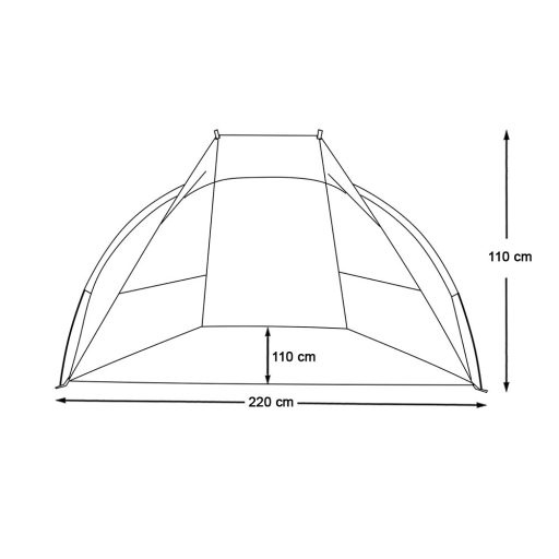 Namiot półotwarty 220*110*110 cm, niebieski