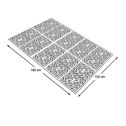 Dywan na zewnątrz, dwustronny, 180x120 cm - szary
