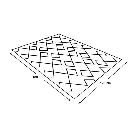 Dywan na zewnątrz, dwustronny, 180x120 cm - brązowy