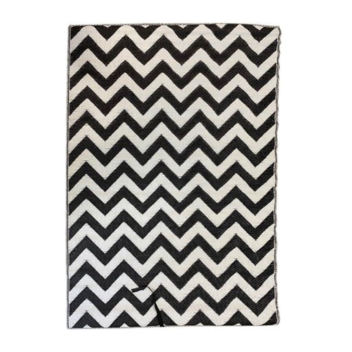 Dywan na zewnątrz, dwustronny, 180x120 cm - czarno-biały