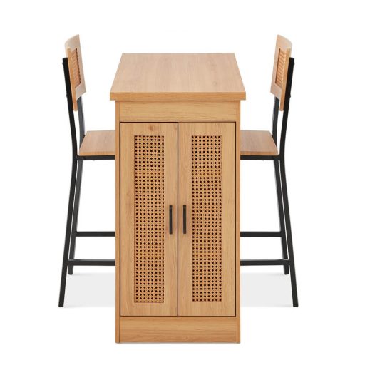 3-częściowy zestaw jadalniany z podwyższonym blatem i schowkiem