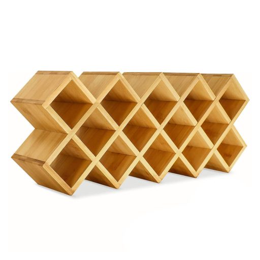 18-częściowy stojak na przyprawy z bambusa