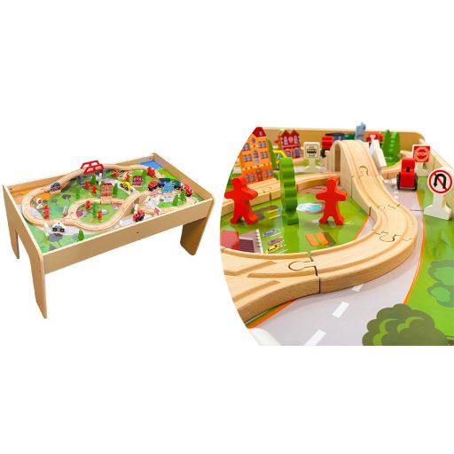 Drewniany stolik do zabawy