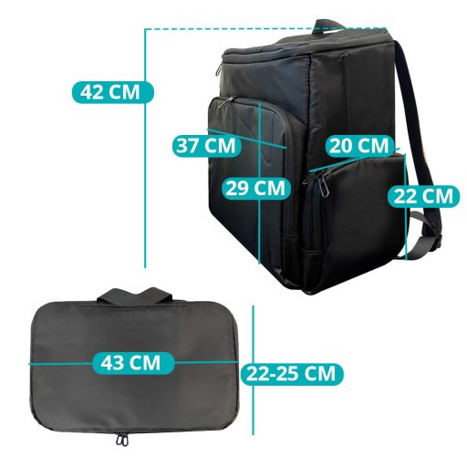 Plecak, czarny 43 x 25 x 42 cm