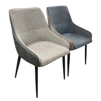   Krzesło Teddy w odwróconych kolorach, beżowo-szare/szaro-beżowe, 2 szt